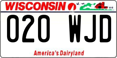 WI license plate 020WJD