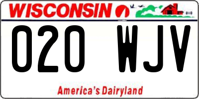 WI license plate 020WJV