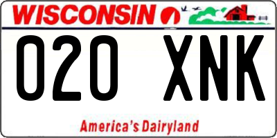 WI license plate 020XNK