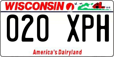 WI license plate 020XPH