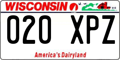 WI license plate 020XPZ