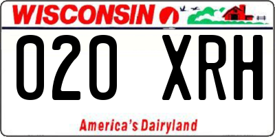 WI license plate 020XRH
