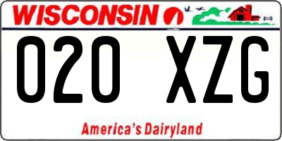 WI license plate 020XZG
