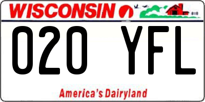 WI license plate 020YFL