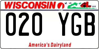 WI license plate 020YGB
