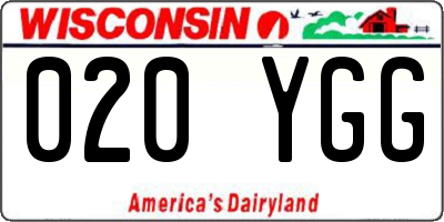 WI license plate 020YGG