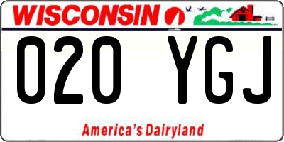 WI license plate 020YGJ