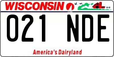 WI license plate 021NDE