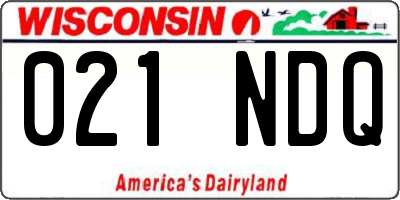 WI license plate 021NDQ