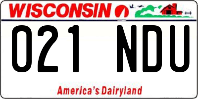 WI license plate 021NDU