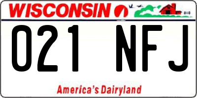 WI license plate 021NFJ