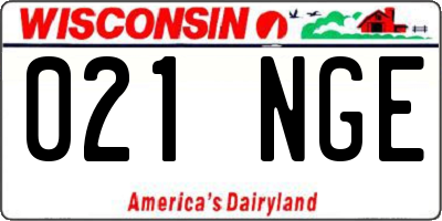 WI license plate 021NGE