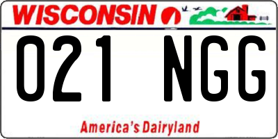 WI license plate 021NGG