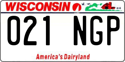 WI license plate 021NGP