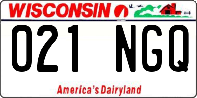 WI license plate 021NGQ