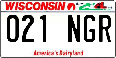 WI license plate 021NGR