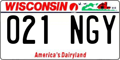 WI license plate 021NGY