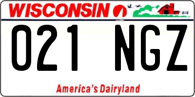 WI license plate 021NGZ
