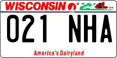 WI license plate 021NHA