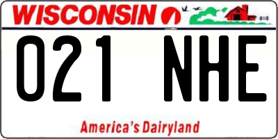WI license plate 021NHE