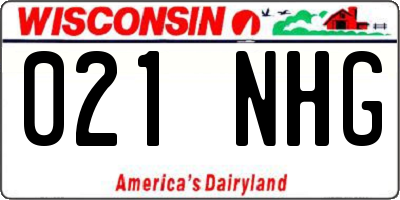 WI license plate 021NHG