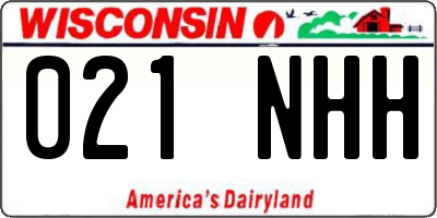 WI license plate 021NHH