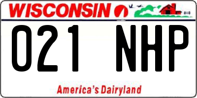 WI license plate 021NHP