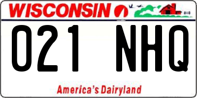 WI license plate 021NHQ