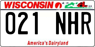 WI license plate 021NHR