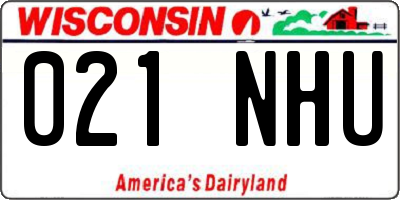 WI license plate 021NHU