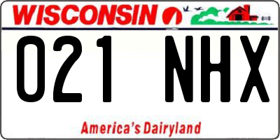 WI license plate 021NHX