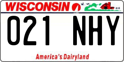 WI license plate 021NHY
