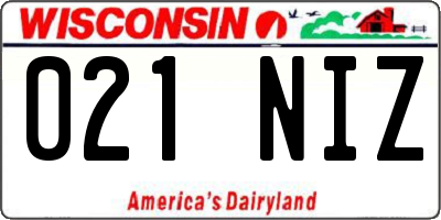WI license plate 021NIZ