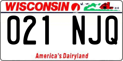 WI license plate 021NJQ