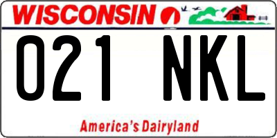WI license plate 021NKL