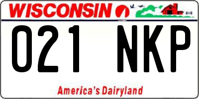WI license plate 021NKP
