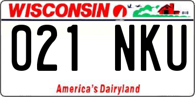 WI license plate 021NKU