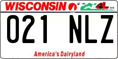 WI license plate 021NLZ