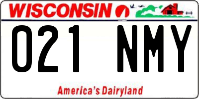 WI license plate 021NMY