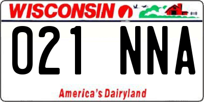 WI license plate 021NNA