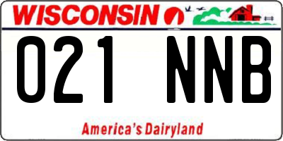 WI license plate 021NNB