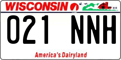 WI license plate 021NNH