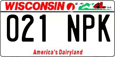 WI license plate 021NPK