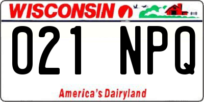 WI license plate 021NPQ