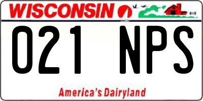WI license plate 021NPS