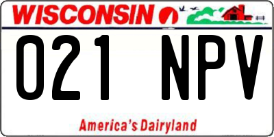WI license plate 021NPV