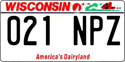 WI license plate 021NPZ