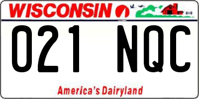 WI license plate 021NQC