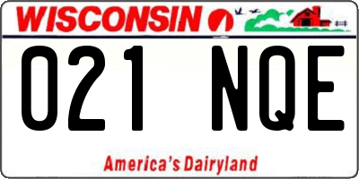 WI license plate 021NQE