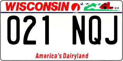 WI license plate 021NQJ